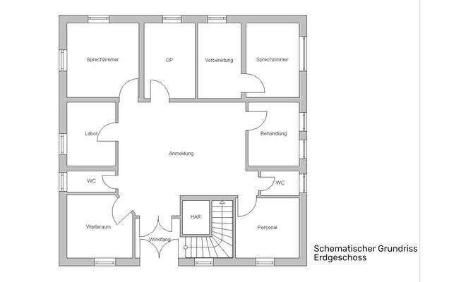 Schematischer Grundriss Erdgeschoss Hauptstr. 30c