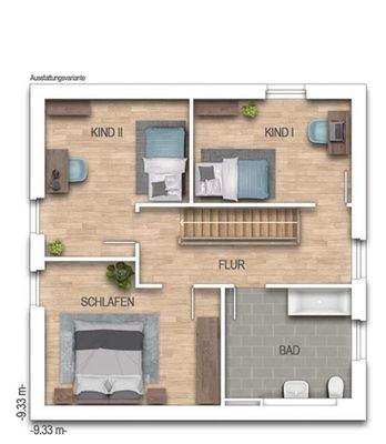 Raumaufteilung im Obergeschoss