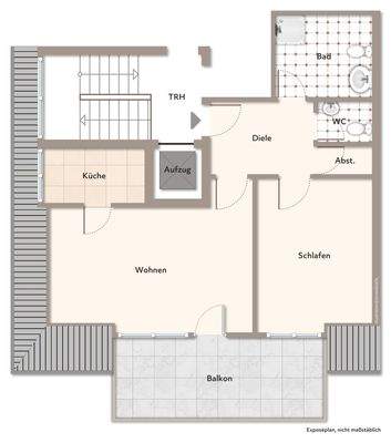 Grundriss Wohnung leer