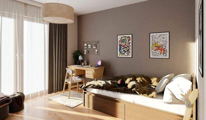 In diesem schönen Kinderzimmer kann man sich voll 