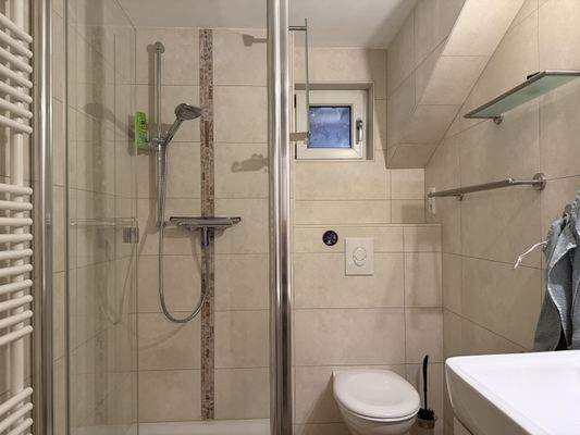 Bad mit Dusche und WC