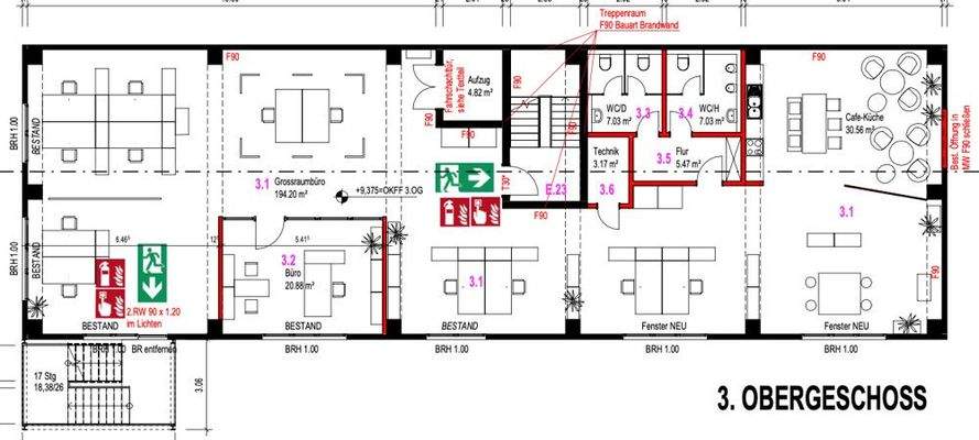 Grundriss Büro 3. OG