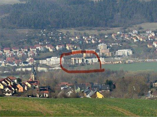 Ansicht Wohnanlage - Weitsicht von Laasan aus