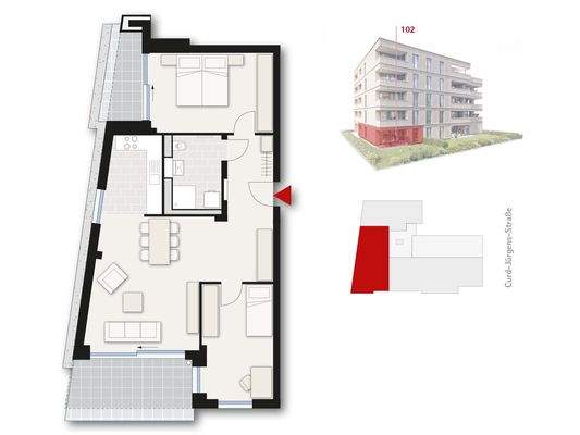 Grundriss ohne Garten