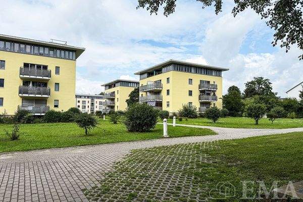 Blick zur Wohnanlage