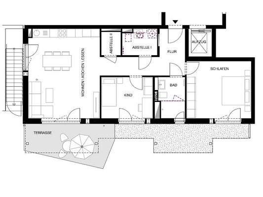 Ein Blick auf den Grundriss der W02