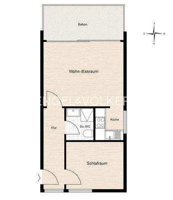 Grundriss der Wohnung (Grundriss nicht maßstabsgerecht)