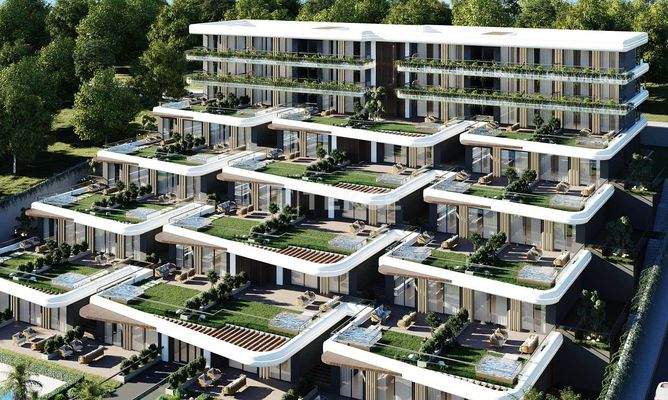 Sea-View Flats with Private Garden Terraces in Çeşme