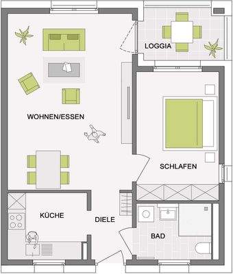 Grundriss Wohnung 9, 16