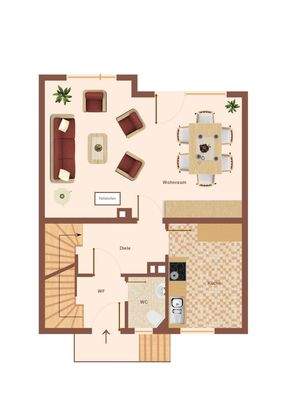 Skizze Grundriss Erdgeschoss