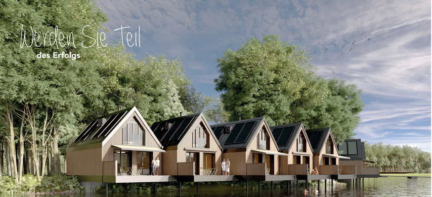 Ansicht Chalets Wasser