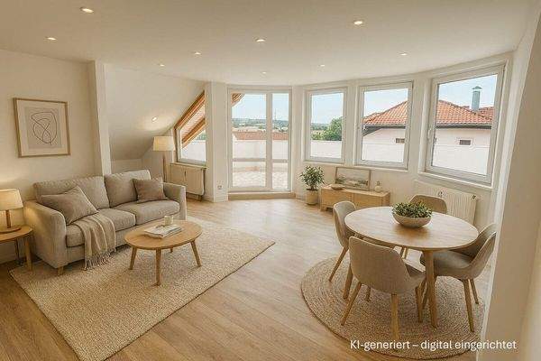 Wohn- und Essbereich - digital eingerichtet