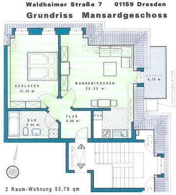 Grundriss - WE8 im DG