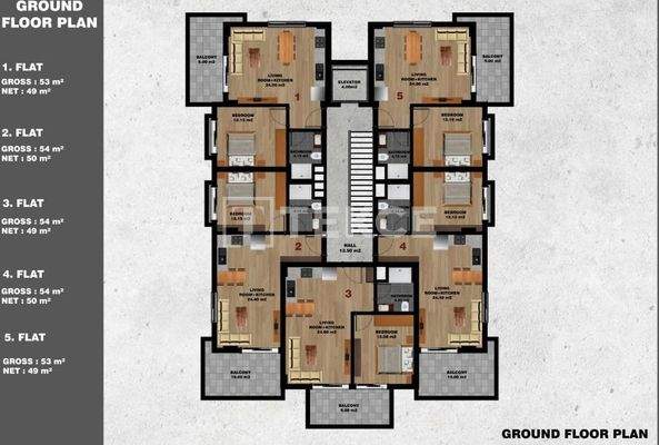 City View Apartments in a Central Location in Alanya Avsallar