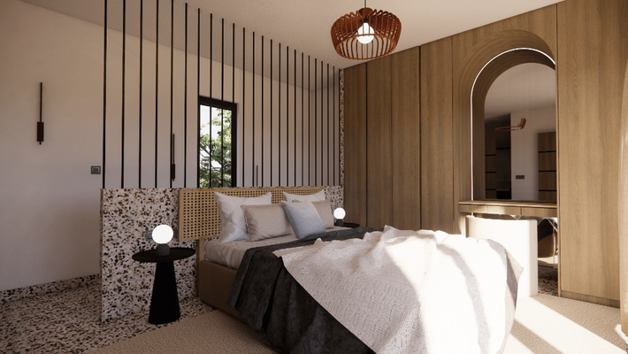 Kreta - 8-Villen- Projekt in Kirianna bei Rethymno: Freistehende Villa mit Meerblick