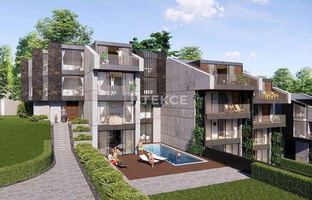 Semi-Detached Villas with Private Pool in Sarıyer, Istanbul