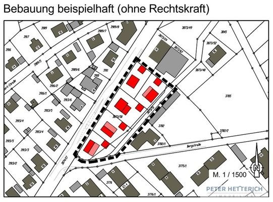 Bebauungsplan beispielhaft (ohne Rechtskraft)