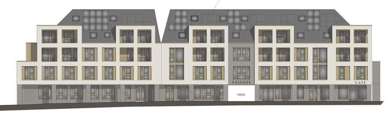 Ansicht Gebäude West 1 + 2