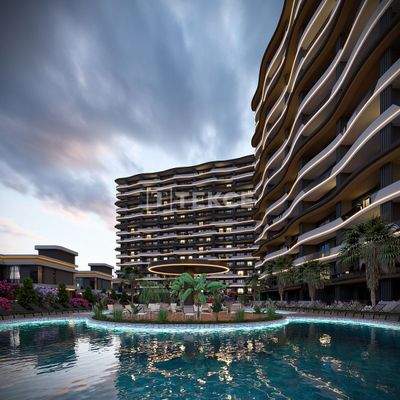 New Apartments in a Complex with Pool and Gym in Mersin Ayaş