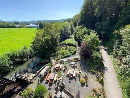 Drauf-Sicht Wasserrad etc.