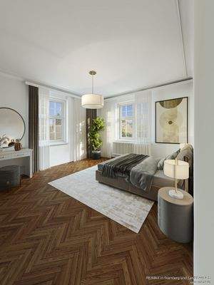 Schlafzimmer - digital möbliert