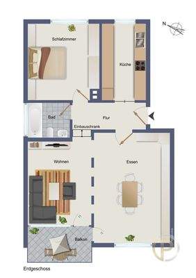 Grundriss Erdgeschoss nicht maßstabsgerecht