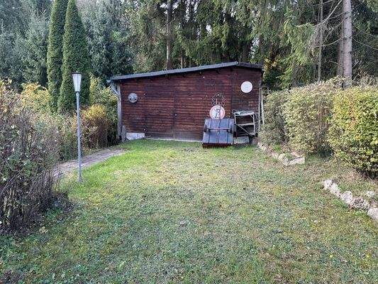 Ansicht auf den Schuppen