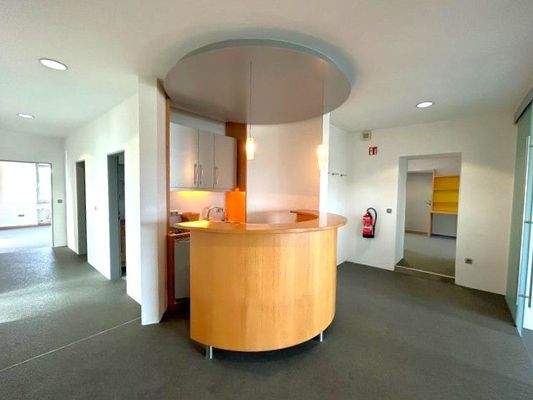 Blick auf den Empfang