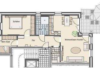 Grundriss der Wohnung 39 im EG