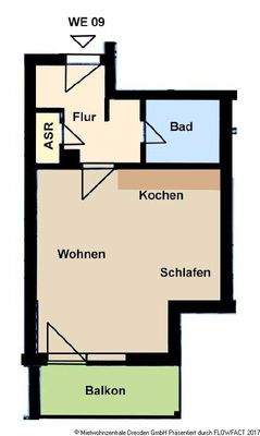 Grundriss WE 09-farbig