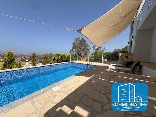 Kreta, Listaros: Modern gebaute Villa mit herrlichem Meerblick