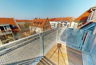 Dachbalkon mit guter Aussicht