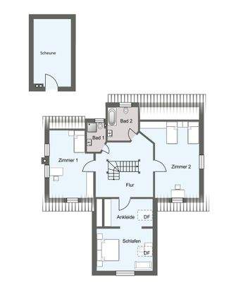 Obergeschoss Haupthaus