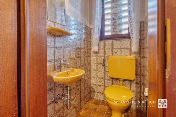 Das Gäste-WC im Erdgeschoss