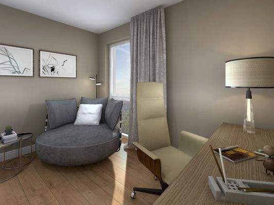 Büro mit Platz für eine Kuschelecke