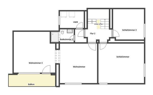 Grundriss Skizze 1.OG