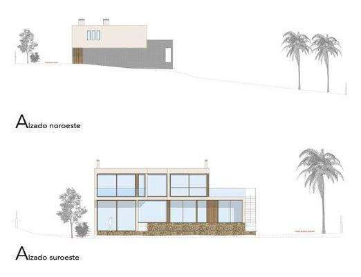 Aufriss Nordwest-Suedwest