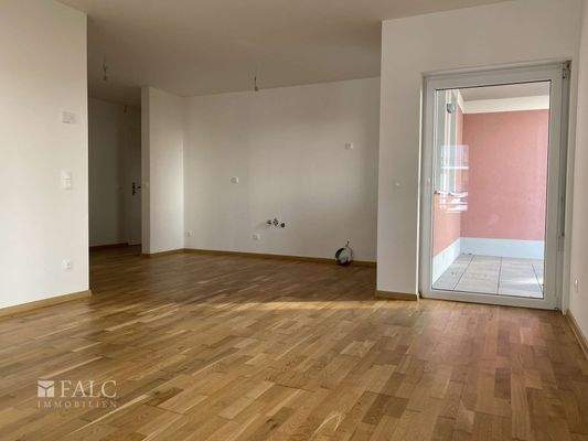 Wohnzimmer mit Küche