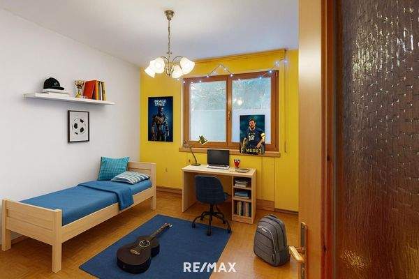 Landeck - Haus - Schlafzimmer Gelb Visualisierung