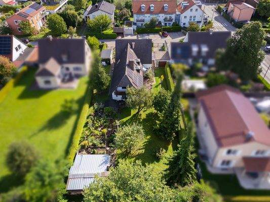 Vogelperspektive auf das Haus