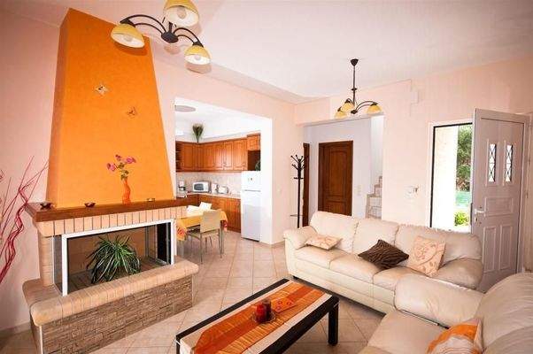 Kreta, Kampia: Erhöhter Meerblick in griechischer Landschaft