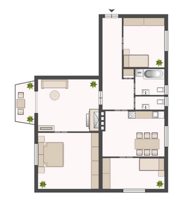 Grundriss nicht maßstabgetreu