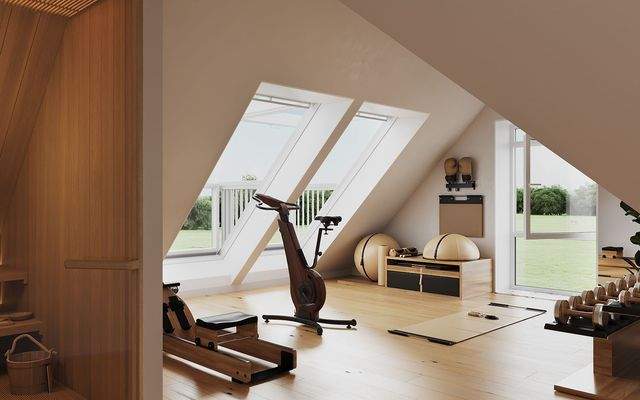 Sportraum und Sauna