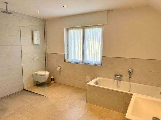 Blick zum Duschbereich