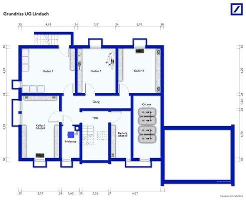 Grundriss UG Nr. 2 Lindach