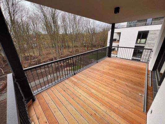 Blick von der Terrasse Wohnung 18