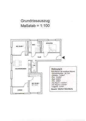 Grundriss Wohnung 9