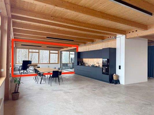 Bürobereich rot markiert