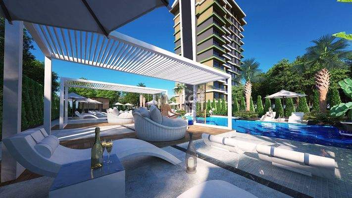 Flats in a Seafront Complex in Mahmutlar Alanya