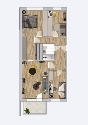 Grundriss möbliert